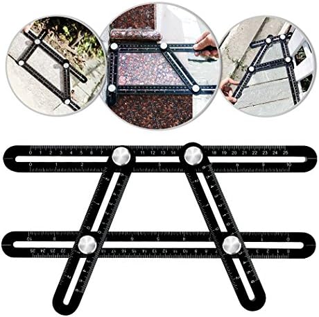 Universal Angularizer Ruler, SIEGES Premium Aluminum Alloy Angleizer Template Measurement Ruler Tool for Carpentry Brickwork ,Handymen, Builders, Craftsmen, Roofers, Tilers, or Any DIY Project