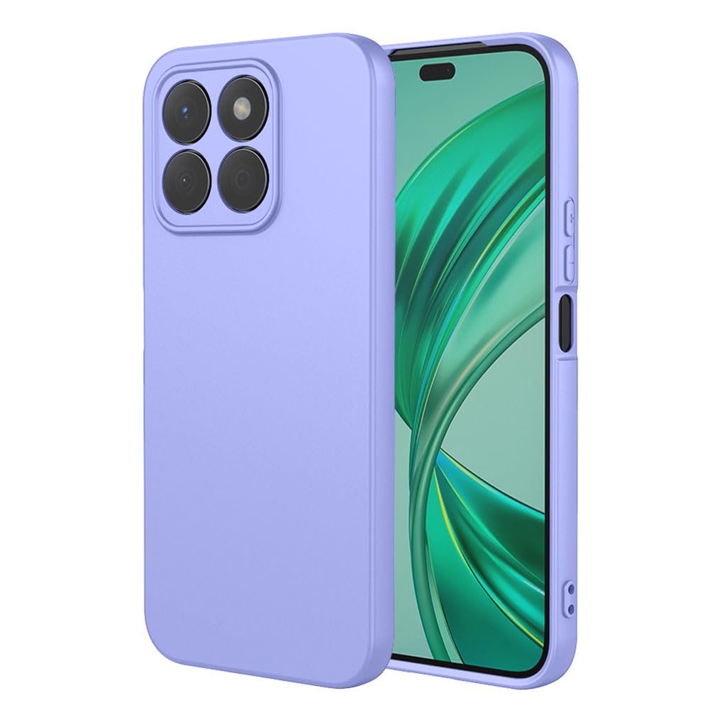 SEAHAI Case for HONOR X6b, Ultra Thin Silky-Soft Touch Soft Liquid Silicone Phone Cover with Shockproof Airbag Design, Premium TPU Bumper Fashion Case - Purple