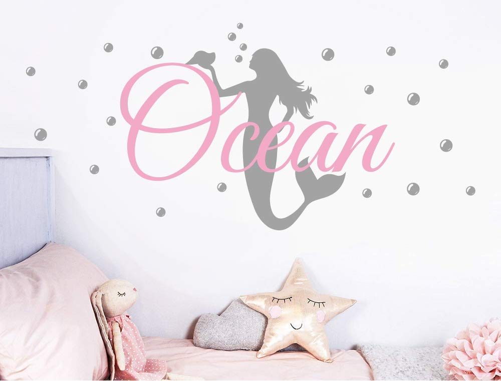 Personalised mermaid wall sticker Amazon.co.uk Handmade