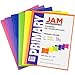 JAM PAPER Plastic Color POP Folders - 2 Pocket Durable Folders with Metal Prongs Fastener Clasps - Assorted Primary Colors - 6/Pack