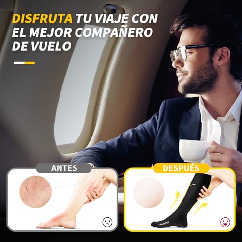 CAMBIVO Compression Socks Women Men 3 Pairs, Compression Socks 20-30 mmHg, Varicose Veins Compression Socks for Sports, Running, Cycling, Sports, Hiking, Travel, Nurse
