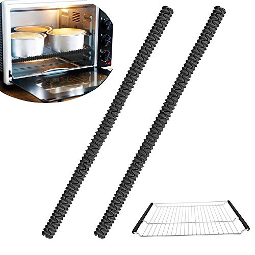 Leline’s Oven Rack Guards, Silicone Oven Rack Shield Protectors, Black Oven Shelf Edge Cover, 14in, 2pcs - Thumbnail 7