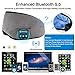 Bluetooth Eye Mask Sleep Headphones,ZesGood Bluetooth 5.0 Wireless Music Travel Sleep Headphones Built -in HD Speakers Microphone Handsfree Adjustable and Washable