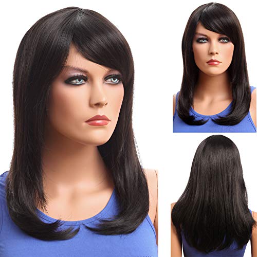 Nface Synthetic Fiber Long Bob Shoulder Length Straight For