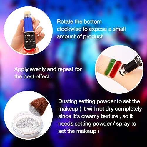 Face Paint for Kids, Ultikare Blue Body Paint Waterproof Cream Painting Makeup Adults Children for Sports Halloween SFX Special Effects Cosplay Costume Party 0.64 oz