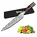 Chef Knife, YOOYO 8 Inch Professional Damascus Chef Knife Japanese 7Cr17 Super Steel 67 Layer High Carbon Stainless Steel Kitchen Sharp Chef Knife with Gift Box