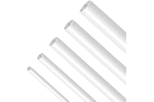 FDCZEYXIOR 25 PCS 5 Sizes ABS Plastic Round Tubes, White ABS Hollow Round Tubes 9.8 Inch Length Round Hollow Bar Plastic Tube for Crafts, DIY Sand Table, Architectural Model Making（1.5mm, 2.3mm, 3mm, 4mm, 5mm）