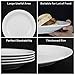Y YHY 10.6 Inches Porcelain Dinner Plates, White Round Plate Set, Set of 4