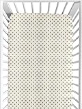 Sweet Jojo Designs Fitted Crib Sheet for Amelia Baby/Toddler Bedding - Gold and White Polka Dot