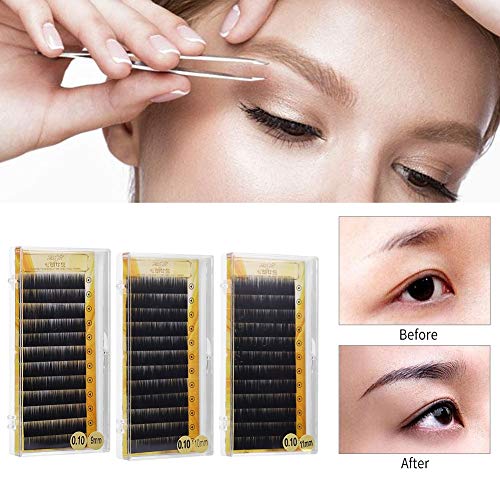 Yesbaby Natural False Eyebrow Extension Fake Eyebrow Enhancer Individual Artificial Eyebrows (Size : 9MM)