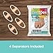 ZenToes Toe Separators with 2 Loops - Pack of 4 Soft Gel Bunion Correctors (Beige)
