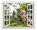 wall26 Creative Wall Sticker Removable Wall Art Wall Decal - A Curious Giraffe Sticking Its Head into an Open Window | Cute & Funny Wall Mural - 24
