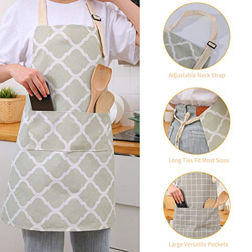 Tosewever Oven Mitts/Pot Holders and Apron Set, Heat Resistant Oven