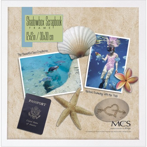 Mcs Industries 12-Inch by 12-Inch Shadow Box Frame, White