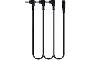 pigtone 1 to 3 Way Daisy Chain Cable Guitar Effect Pedal Power Supply Splitter Cable Adapter Power Cable Black
