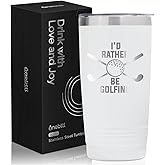 Onebttl Golf Gifts for Men - Funny 20oz Tumbler, Dad & Fathers Day Gift - White