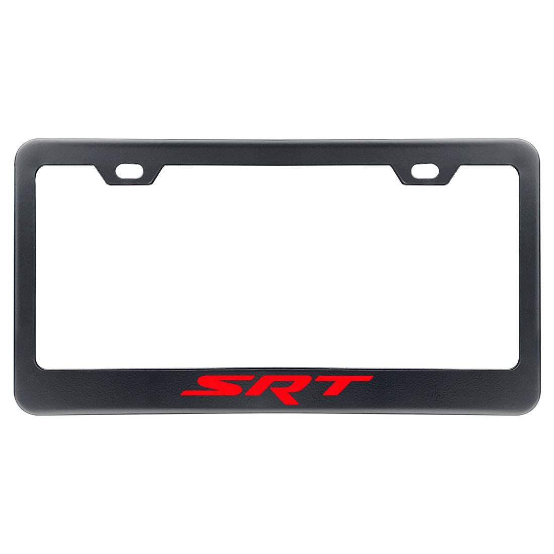 Black Stainless Steel License Plate Frame with Screw Caps Cover Set for