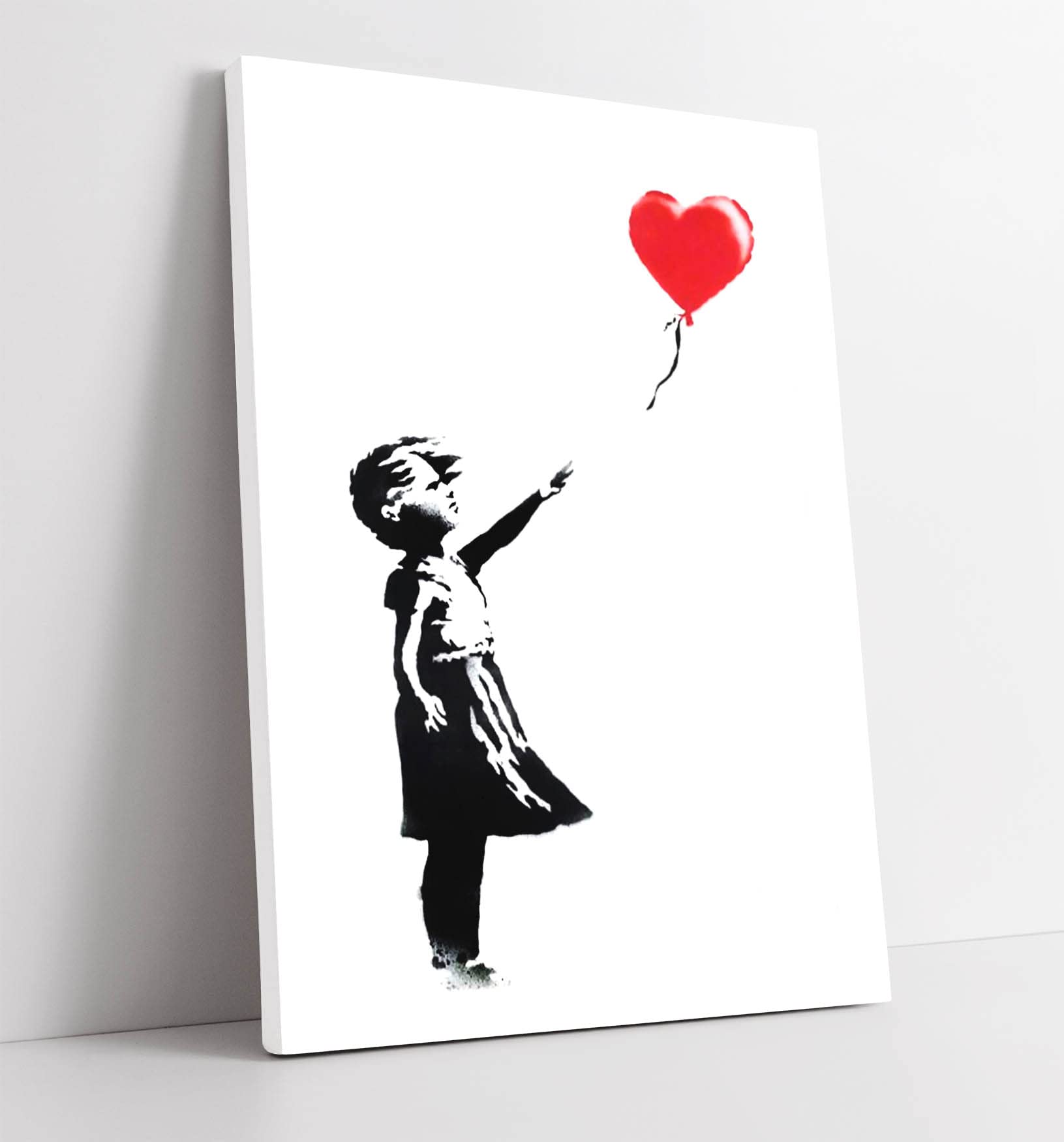 CANVAS WALL ART BANKSY BALLOON GIRL SOTHEBYS GRAFFITI 30MM DEEP FRAMED PRINT XL OPTIONS (24in x 16in / 60cm x 40cm)
