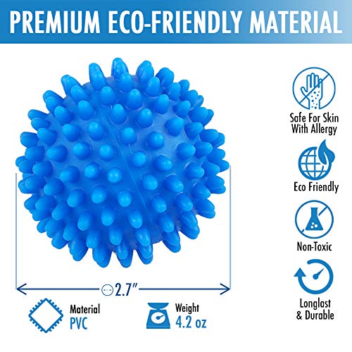 Set of 4 Reusable Dryer Ball to Replace Liquid Fabric Softener and Wool