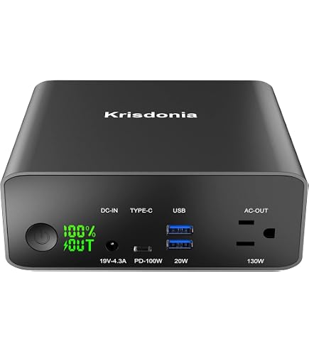 krisdonia ac outlet portable charger 60000mah 110v 130w