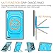 Fintie Shockproof Case for All-New Amazon Fire 7 (7th Gen, 2017 Release) - [Tuatara Magic Ring] [360 Rotating] Multi-Functional Grip Stand Protective Carry Cover w/Built-in Screen Protector, Blue