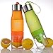 HANTAJANSS H2O Lemon Water Bottles, 20 oz Leak Proof Fruit Infuser Sport Bottle for Yoga, Pilates, Outdoor, Cycling, Traveling