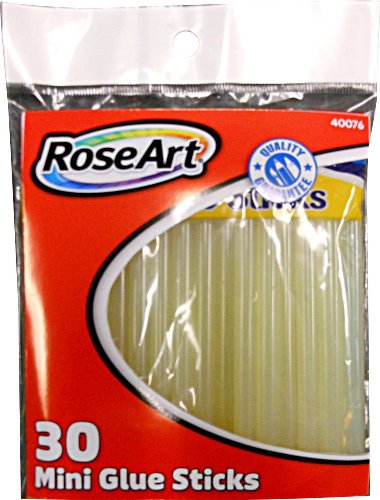 RoseArt Glue Gun Mini Refills, 30-Count, Packaging May Vary (CYB63)