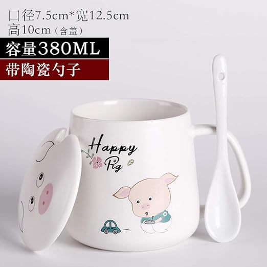 wwttoo Taza de café Tazón de Avena Taza de Desayuno con Tapa ...