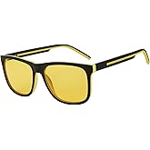 ZENOTTIC Men's Polarized Sunglasses - Lightweight TR90 Frame Square Mens Sunglasses UV400 Protection