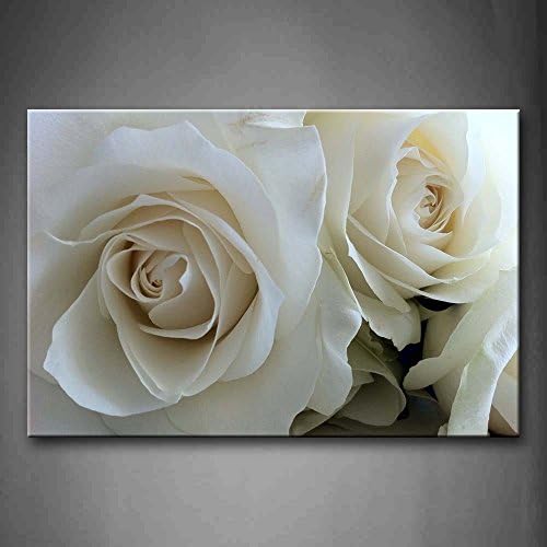 First Wall Art Huge Roses In Pure White Wall Art Painting Pictures Print On Canvas Flower The Picture For Home Modern Decoration