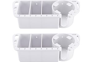 Sohinda Boat Cup Holder, Boat Caddy Organizer, Multifunctional Boat Storage Organizer for Boat, Kayak, Pontoon, Bass Boat, Jon Boat - Fishing Tool Holder, Boat Fishing Accessories