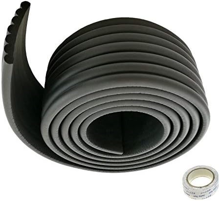 TUKA Universel Rouleau en Mousse, 200cm x 80mm x 8mm, Epaissir Mousse Antichoc Sécurité épreuvage pour Bébé/Enfants Kits. Tout Usage Anti-Crash Protection, Souple et Flexible, Noir, TKD7002 Black