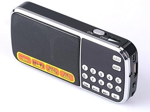 Ohala Portable Fm Radio Mp3 Player Mini Speaker-088 Black