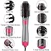 Hair Dryer Brush, Upgraded One Step Hot Air Brush, Hair Volumizer Curler Straightener Styler, 4 IN 1 Detachable Brush Kit with Interchangeable Brush Head, Negative Ionic Ceramic Electric Blow Combothumb 2
