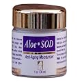 Aloe-SOD (Superoxide Dismutase) Anti-aging Moisturizer - for smoother, younger and radiant complexion. Contains SOD, Shea, ALoe, Chamomile, Vitamin E and Calendula extract. Suitable for all skin types. PARABEN FREE, FRAGRANCE FREE