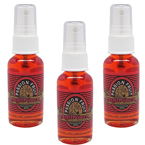 Blunt Power 3 Pack 1 Ounce Bottle Air Freshener Oil Based Concentrate and Oil for Burner - Passion Fruit