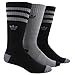 adidas Men's Cushioned Crew Socks (3-Pair), Black L Onix-Light Onix Marl/Onix-Light Onix Marl/Black L Black, Large