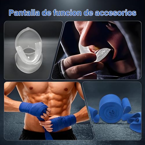 KIROGILY Guantes Box, Guantes de Box para Hombre Mujer, Guantes de Boxeo(12-14-16 oz), Incluyen Protector Bucal, Correas Boxing y Bolsa Almacenamiento, Ideales para Boxeo y MMA