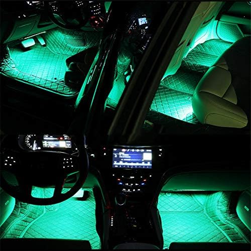 SJDZ Car Interior Decoration LED Interior Underdash Lighting Kit Automotive Led Neon Accent Light Kits（Green）