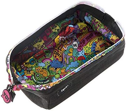 ZIPIT Lenny Pencil Case, Large Capacity Zipper Pouch for School Stationery Bag for Teen Girls Boys and Adults Black - Image 5