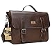 Koolertron Vintage PU Leather Briefcase Laptop Shoulder Messenger Bag Business Tote(coffee)
