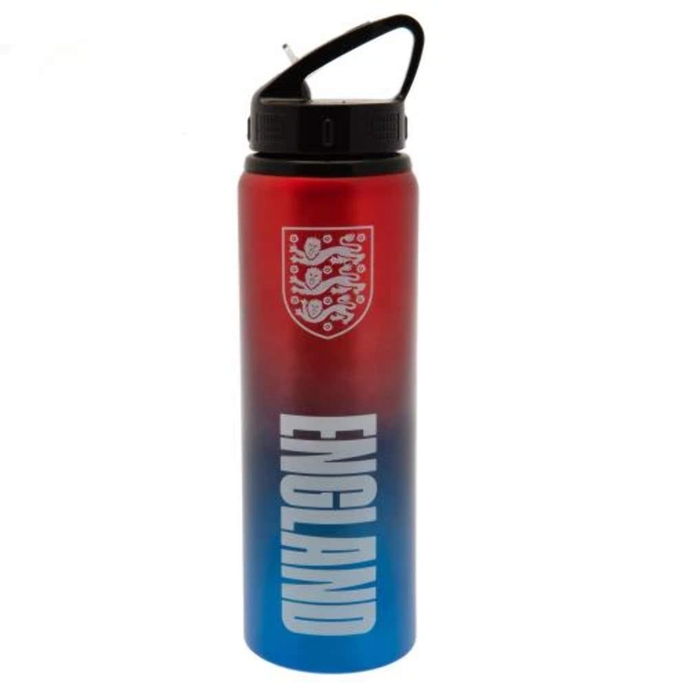 Hy-Pro England FA 750ml Aluminium Fade Water Bottle Integrated Folding Straw, Leakproof, Lightweight, BPA Free