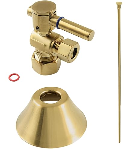 Poignée Et Dosette Signature Hardware Marconi – Laiton Satiné, Gaucher, 2-3/8