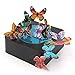 AblueA Magnetic Sculpture Desk Toy Coffee Table Piece As Office Gift Stocking Stuffer (Square Base - Butterflies)