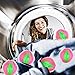 JUSTDOLIFE Washing Balls, Reusable Washing Balls Plastic Dryer Balls Magic Hair Fur Removal Laundry Balls to Save Clothes Washing and Drying Time (12 Pack)