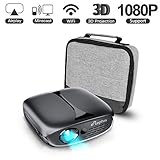 Mini Projector, ELEPHAS 2600 Lumen WiFi DLP 3D Portable Home Theater Projector compatible with iPhone Android Smartphone, Supports 1080P/ HDMI/ USB/ Youtube/ Koala Video Projector Black
