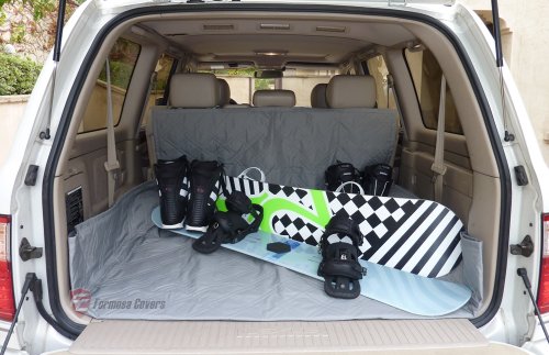 Deluxe Quilted and Padded Cargo Liner Grey - One Size Fits All 52" W x 93"L