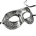 Kekilo Men's Retro Greco-Roman Gladiator Masquerade Masks,Vintage Golden/Silver Mask,Silver Carnival Mask,Mens Halloween Costume Party Mask