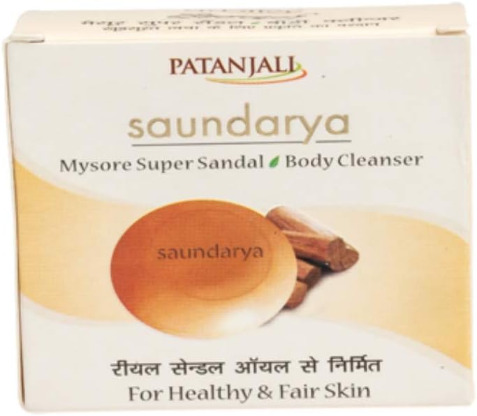 Baba Ramdev Patanjali SAUNDARYA MYSORE SUPER SANDAL BODY CLEANSER, 75gm Natural Herbal