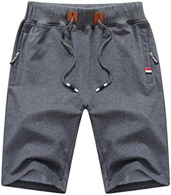 Men's Joggers Casual Workout Shorts Zipper Pockets 6 Colors US 29-42